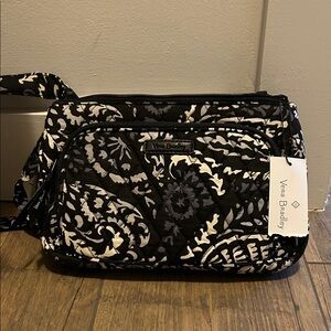 Vera Bradley Black and White Floral Crossbody Bag
